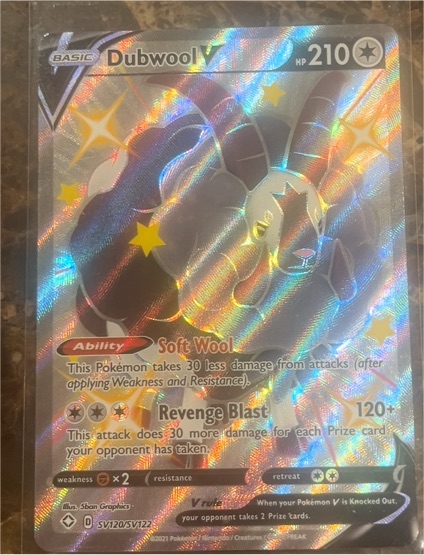2021 Pokémon Shining Fates #SV120 Dubwool V — front
