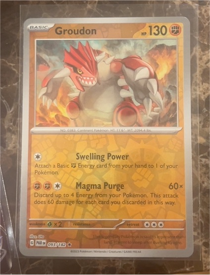 2023 Pokemon Paradox Rift #093 Groudon — front