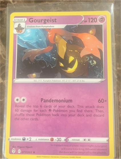 2021 Pokémon Sword & Shield Evolving Skies #077 Gourgeist — front