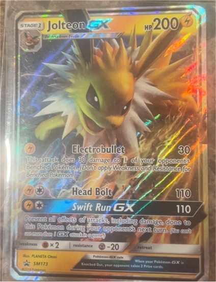 2019 Pokémon SM Promo #SM173 Jolteon GX — front