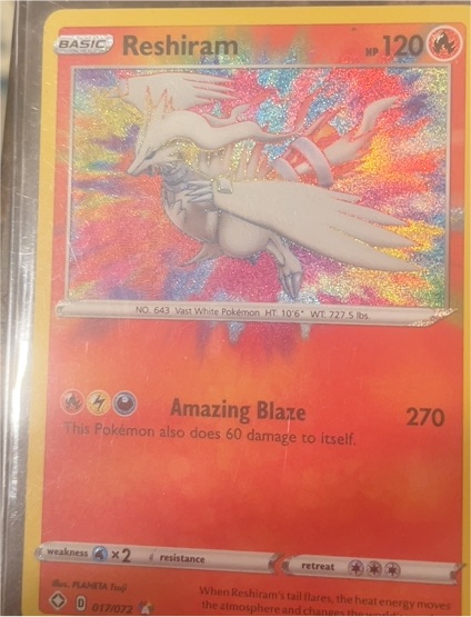 2021 Pokémon TCG Shining Fates #017 Reshiram — front