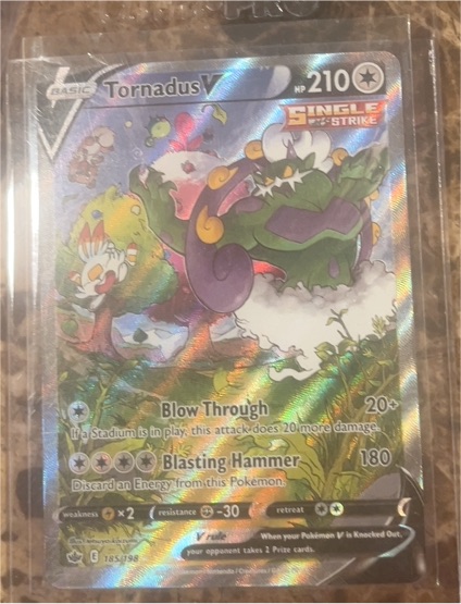 2021 Pokémon TCG Chilling Reign #185 Tornadus V — front