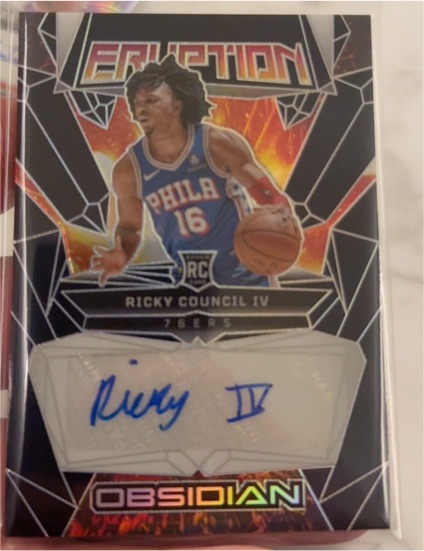 2023-24 Panini Obsidian #RE-RCF Ricky Council IV — front