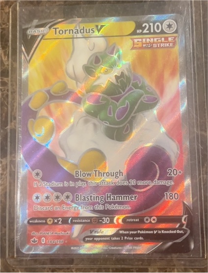 2021 Pokémon TCG Chilling Reign #184 Tornadus V — front