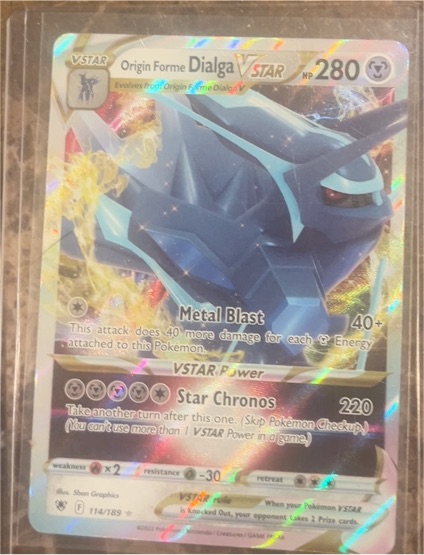 2022 Pokémon Astral Radiance #114 Origin Forme Dialga VSTAR — front