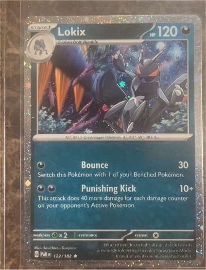 2023 Pokémon TCG Paradox Rift #122 Lokix — front