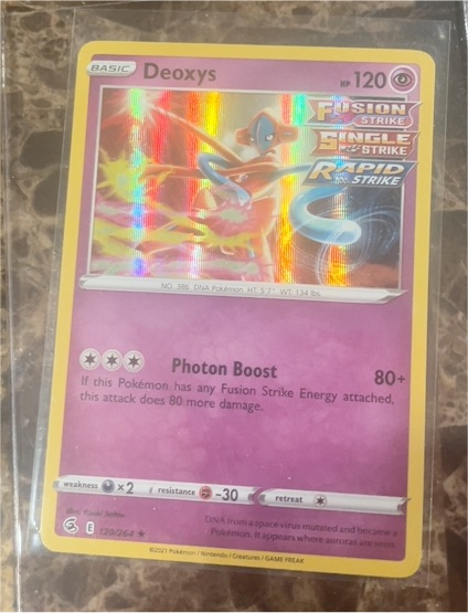 2021 Pokémon Fusion Strike #120/264 Deoxys — front