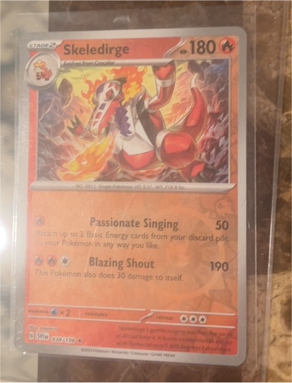 2023 Pokémon Scarlet & Violet #038 Skeledirge — front