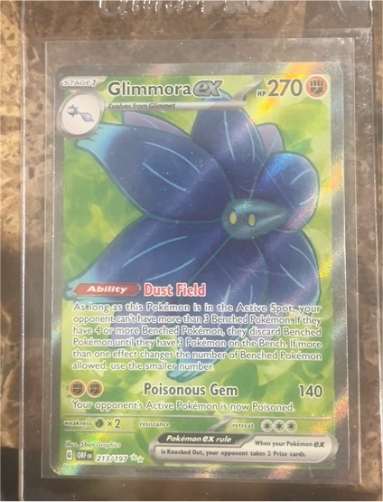 2023 Pokémon TCG Glimmora ex SV03: Obsidian Flames #213/197 — front