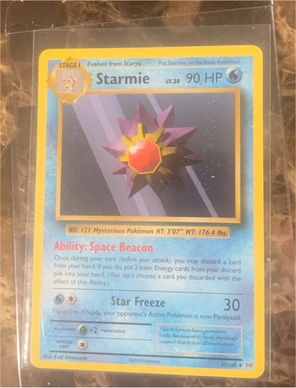 2016 Pokémon XY Evolutions #31 Starmie — front