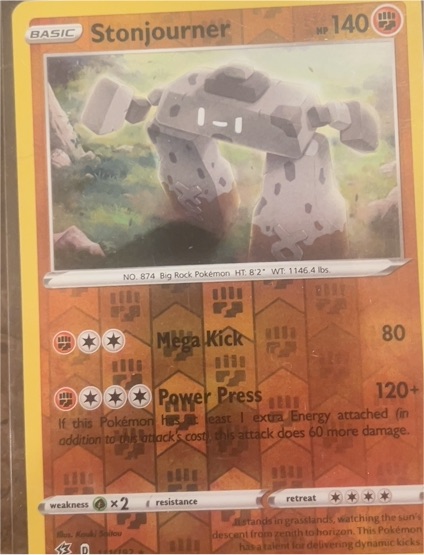 2020 Pokemon Rebel Clash #111 Stonjourner — front