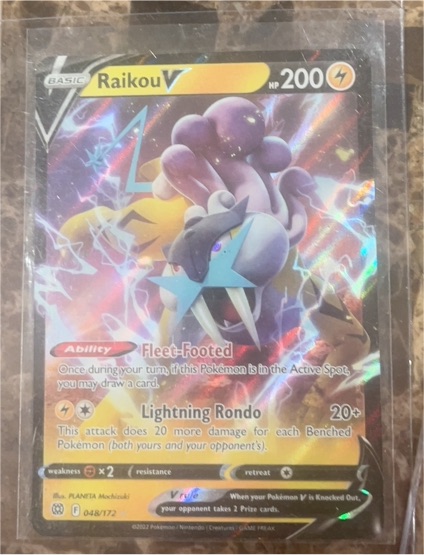 2022 Pokémon TCG Brilliant Stars #048 Raikou V — front