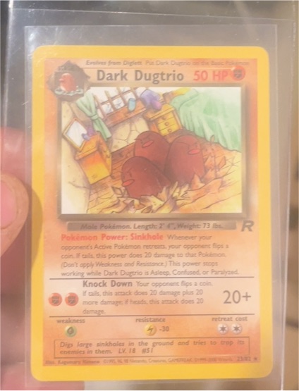 2000 Pokémon Team Rocket #23 Dark Dugtrio — front