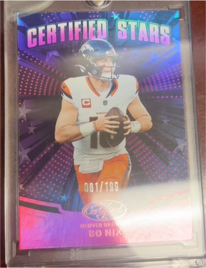 2025 Panini Certified #CST-BNX Bo Nix Certified Stars — front