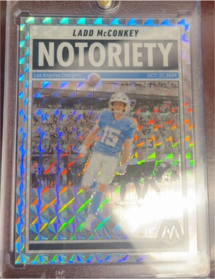 2025 Panini Mosaic #2 Ladd McConkey Notoriety — front