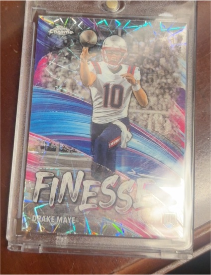 2024 Topps Chrome #F-2 Drake Maye Finesse — front