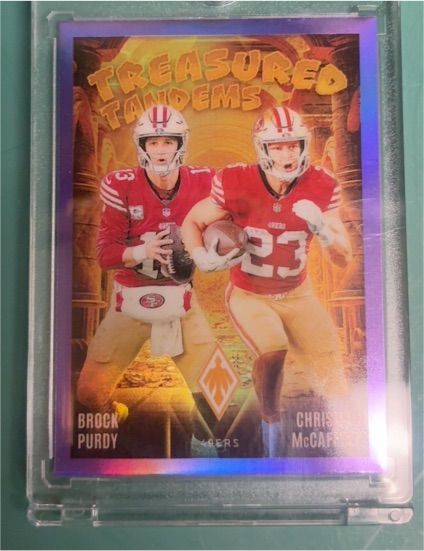 2024 Panini Phoenix #TT-SF Brock Purdy / Christian McCaffrey Treasured Tandems — front