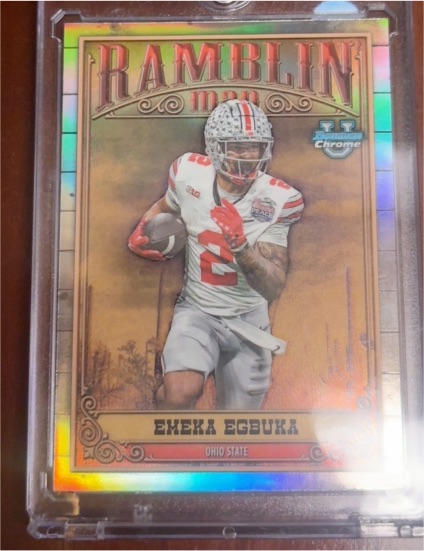 2023 Bowman University Chrome #RM-11 Emeka Egbuka Ramblin' Man — front