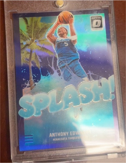2024-25 Donruss Optic #7 Anthony Edwards Splash! Purple — front