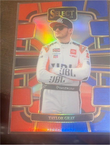 2024 Panini Select Grandstand Red & Blue Prizm #38 Taylor Gray — front