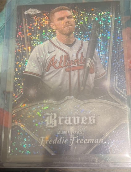 2022 Topps Chrome Pinstriped #P-8 Freddie Freeman — front