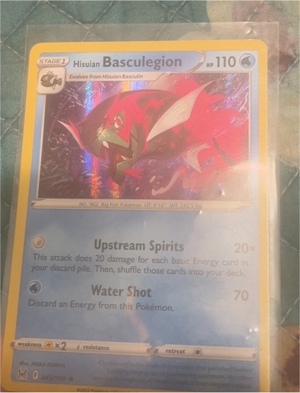 2022 Pokémon Lost Origin #45 Hisuian Basculegion — front