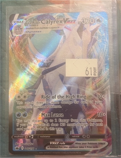 2021 Pokémon TCG Chilling Reign #46 Ice Rider Calyrex VMAX — front