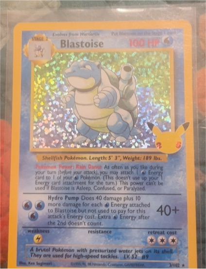1999 Pokémon #2 Blastoise — front
