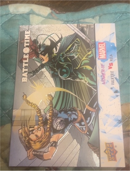 2024 Upper Deck Women of Marvel Battle Time #BT-5 Valkyrie vs Hela — front