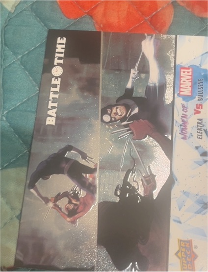 2024 Upper Deck Women of Marvel Battle Time #BT-10 Elektra vs Bullseye — front