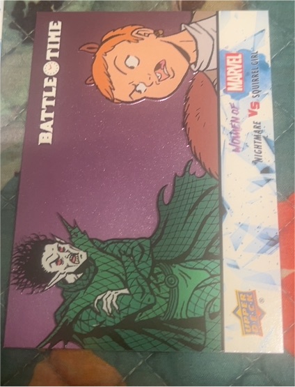 2024 Upper Deck Women of Marvel Battle Time #BT-6 Nightmare vs Squirrel Girl — front