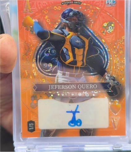 2024 Wild Card Stacked Deck Jeferson Quero Ace of Spades #1/5 — front