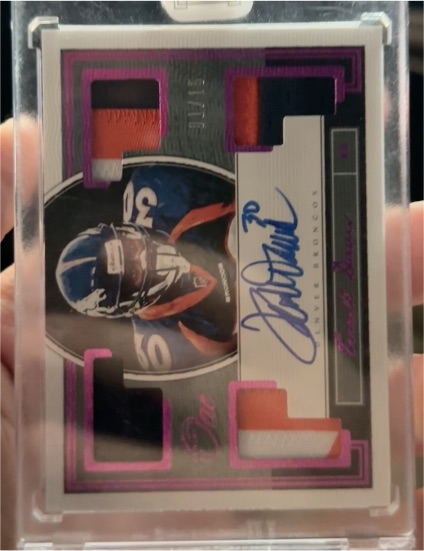2018 Panini One Tony Dorsett Autograph Quad Patch Auto /15 Dallas Cowboys HOF — front