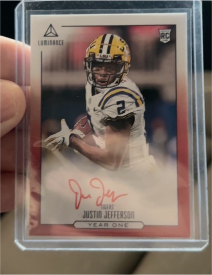2020 Panini Luminance #YO-JJ Justin Jefferson — front