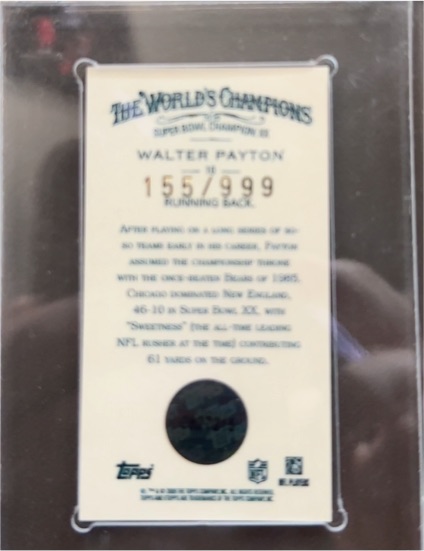 1990 Topps The World's Champions #155 Walter Payton — front