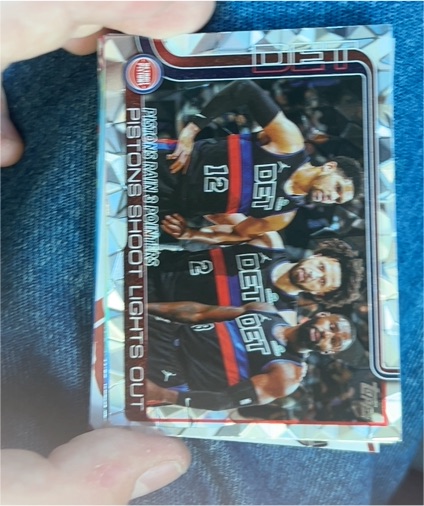 2025-26 Topps #279 Pistons Rain 3 Pointers: Pistons Shoot Lights Out — front