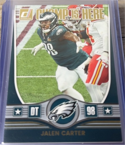 2025 Donruss #CIH-JCR Jalen Carter Champ is Here — front