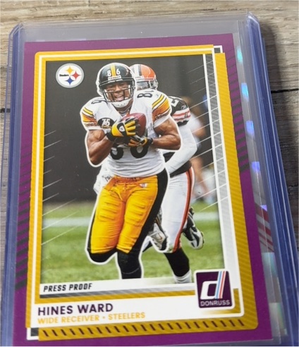 2025 Donruss #12 Hines Ward Purple Press Proof — front