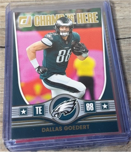 2025 Panini Donruss Champ Is Here #CIH-DGT Dallas Goedert — front