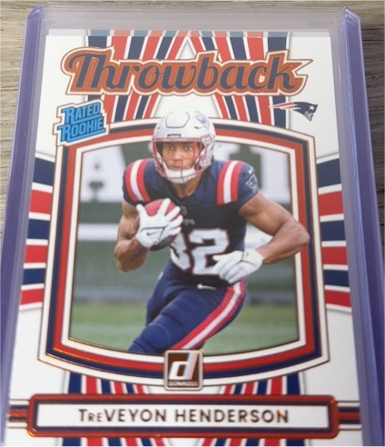 2025 Panini Donruss #19 TreVeyon Henderson Rated Rookie Throwback — front