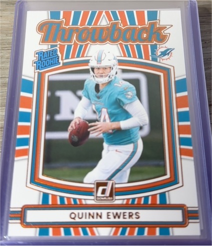 2025 Panini Donruss #4 Quinn Ewers Rated Rookie Throwback — front