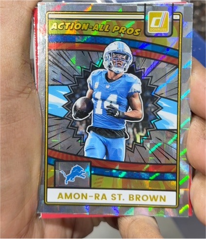 2025 Donruss Action-All Pros #AAP-AST Amon-Ra St. Brown — front