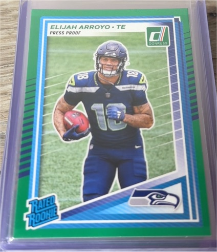 2025 Donruss #317 Elijah Arroyo Press Proof Green Rated Rookie — front