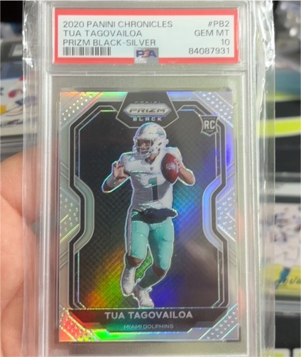 2020 Panini Chronicles Prizm Black Silver #PB-2 Tua Tagovailoa — front