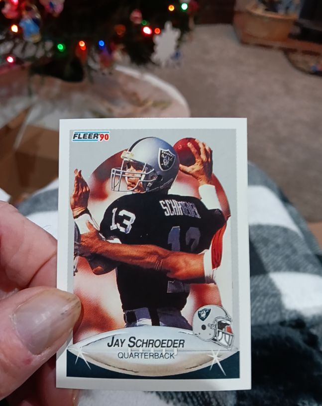 1990 Fleer #13 Jay Schroeder — front