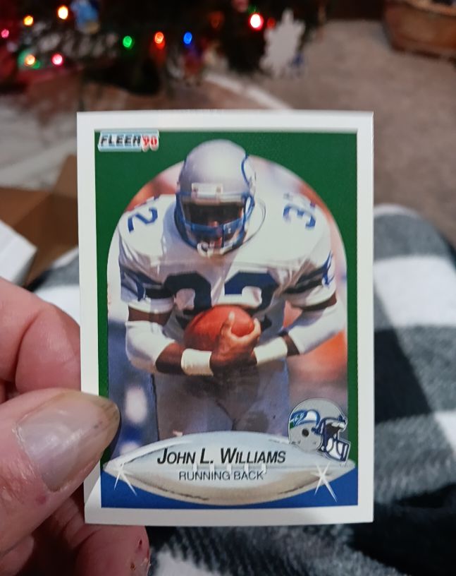1990 Fleer #332 John L. Williams — front
