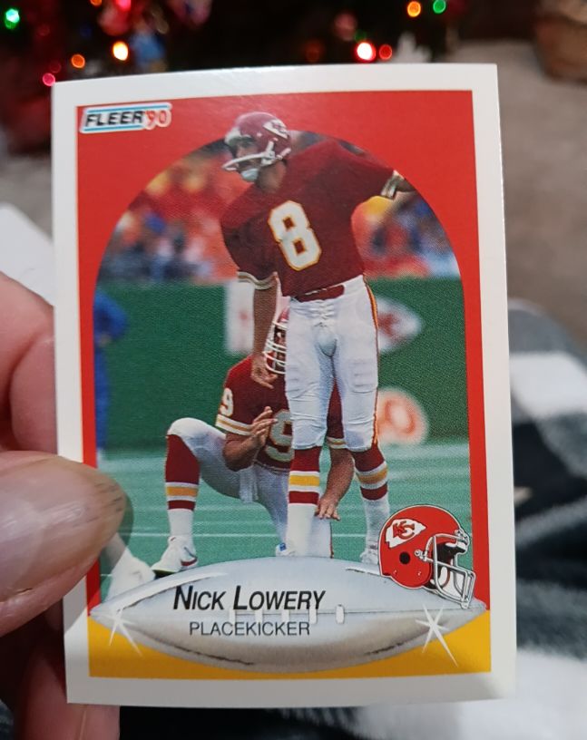 1990 Fleer #202 Nick Lowery — front