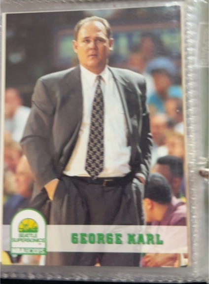 1993-94 Hoops #254 George Karl — front