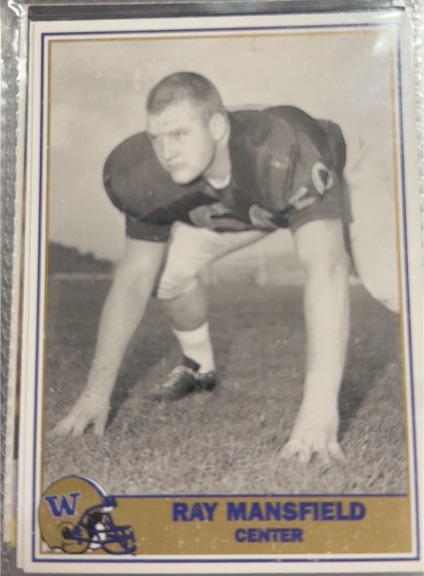 1992 Pacific Washington Huskies Football Greats #43 Ray Mansfield — front
