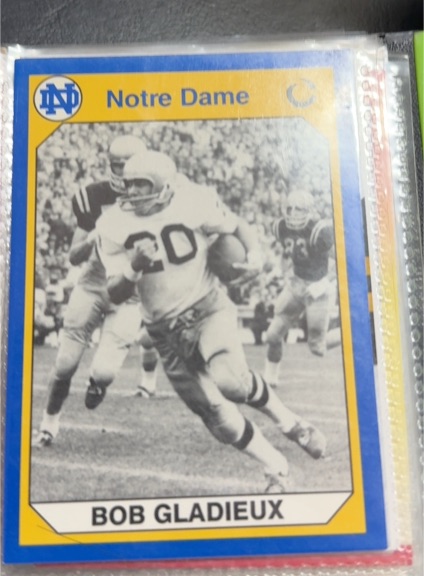 1990 Collegiate Collection Notre Dame #119 Bob Gladieux — front